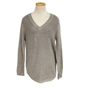 RD Style V-Neck Knit Brown Size Medium M